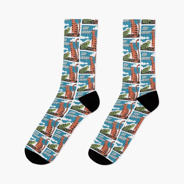 Item preview, Stay Groovy, Cat, Frog, funnyfits70, Humor, Funny,  designed and sold by FunnyFits70.