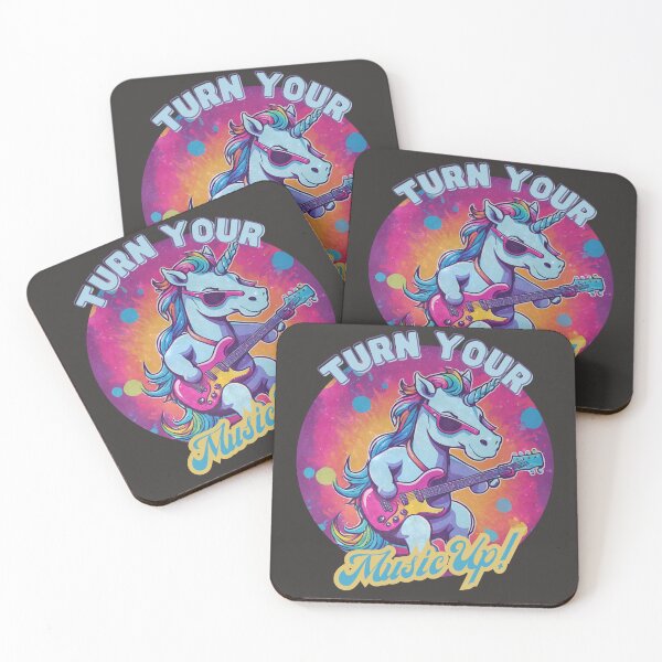 Item preview, Cool rainbow unicorn playing guitar designed and sold by All-About-Life.