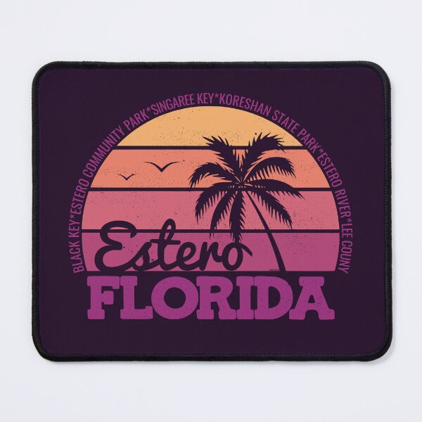 Item preview, Estero Florida Sunset Retro Vintage Local Pride Logo designed and sold by CRHPOD20.