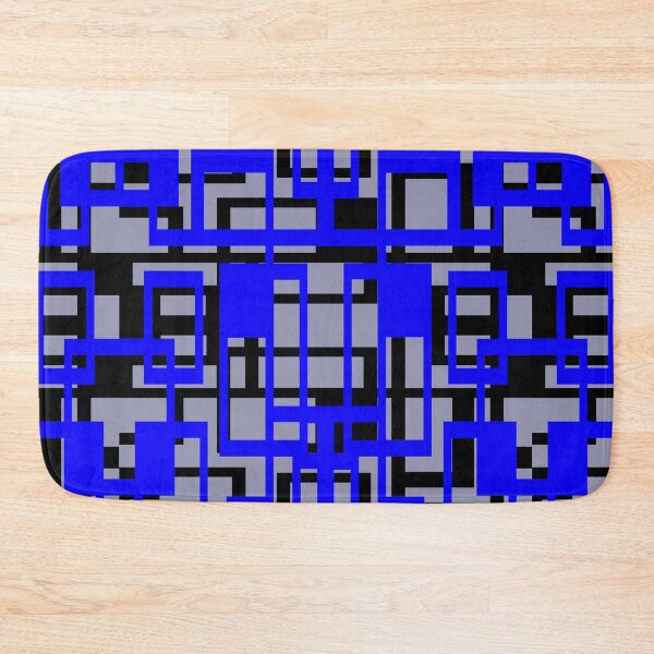 Item preview, Geometric Shapes Pattern Blue Black Cut Out designed and sold by taiche.