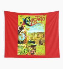"CHICAGO WORLDS FAIR" Vintage (1893) Advertising Print Wall Tapestry
