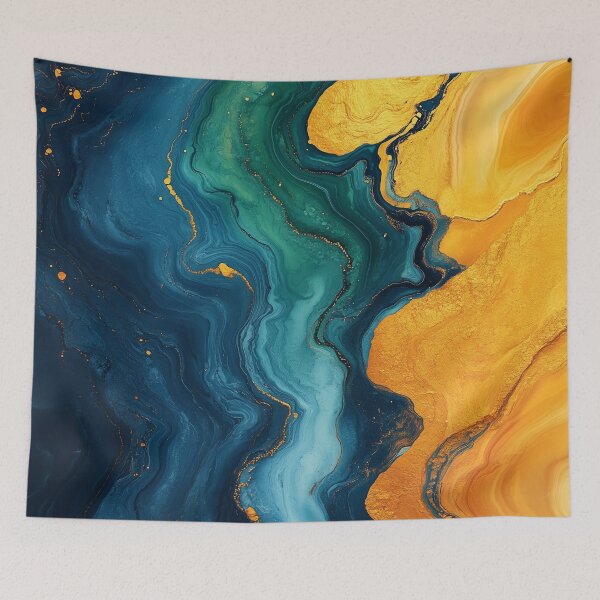 Item preview, Fluid Modern Colored Marble Streaks #6  | AI Digital Art designed and sold by Colossal Creative.