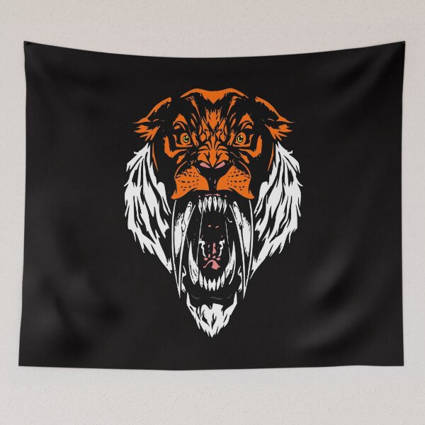 Aperçu de l'œuvre Tigre à dents de sabre créée et vendue par DesignFantazia.