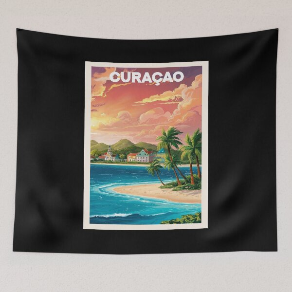 Item preview, Curaçao, Travel Art designed and sold by PinkandP.