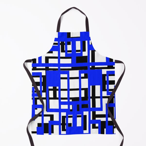 Item preview, Geometric Shapes Pattern Blue Black White Background designed and sold by taiche.