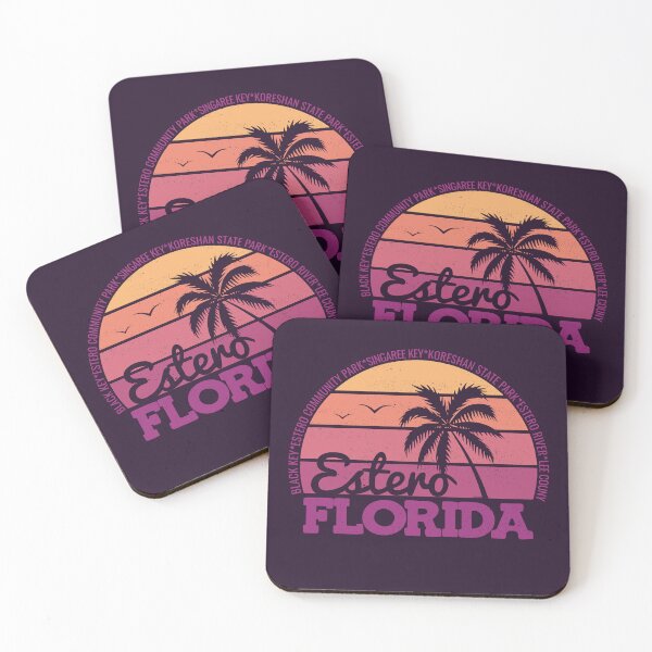 Item preview, Estero Florida Sunset Retro Vintage Local Pride Logo designed and sold by CRHPOD20.