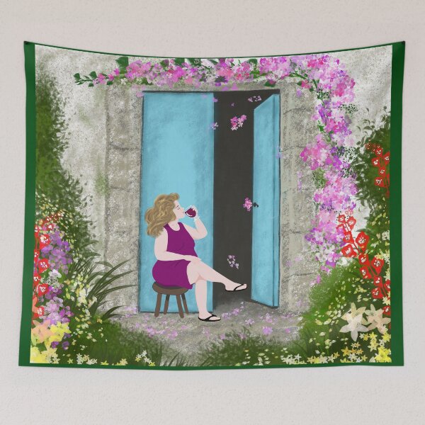 Item preview, Woman drinking wine designed and sold by Lupappdesigns.