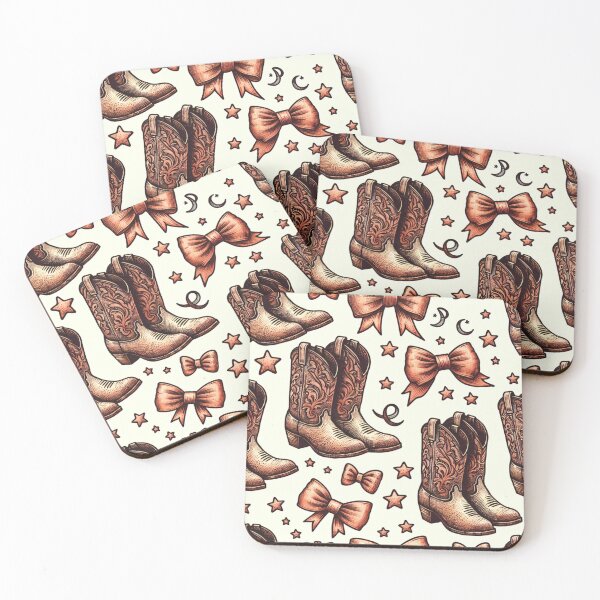 Item preview, Western Charm - Cowboy Boots and Bows Pattern designed and sold by WildHeart07.