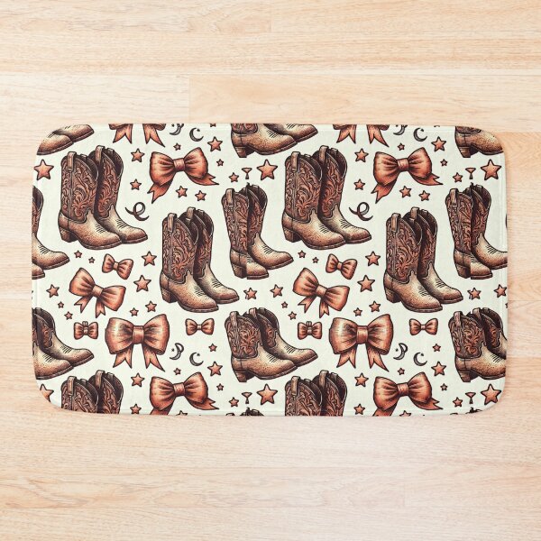 Item preview, Western Charm - Cowboy Boots and Bows Pattern designed and sold by WildHeart07.