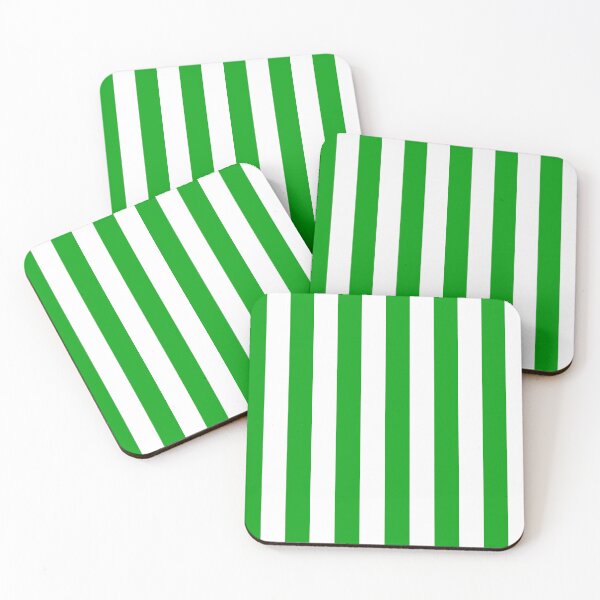 Item preview, Green White Vertical Stripes Pattern designed and sold by PatternTitan.