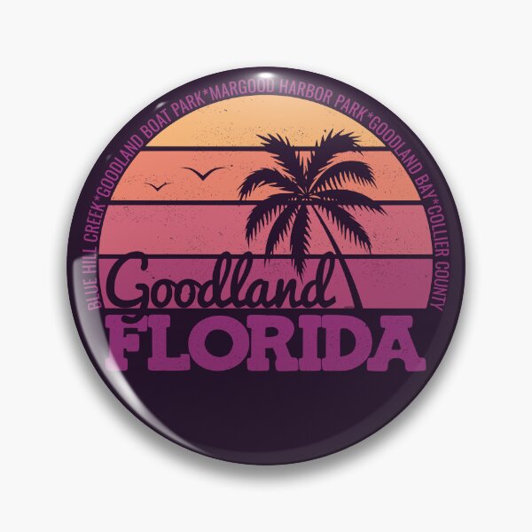 Item preview, Goodland Beach Florida Sunset Retro Vintage Local Pride Logo designed and sold by CRHPOD20.