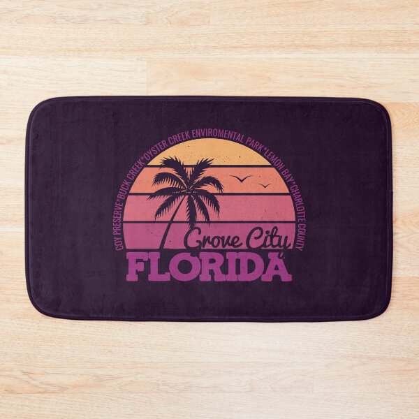 Item preview, Grove City Beach Florida Sunset Retro Vintage Local Pride Logo designed and sold by CRHPOD20.