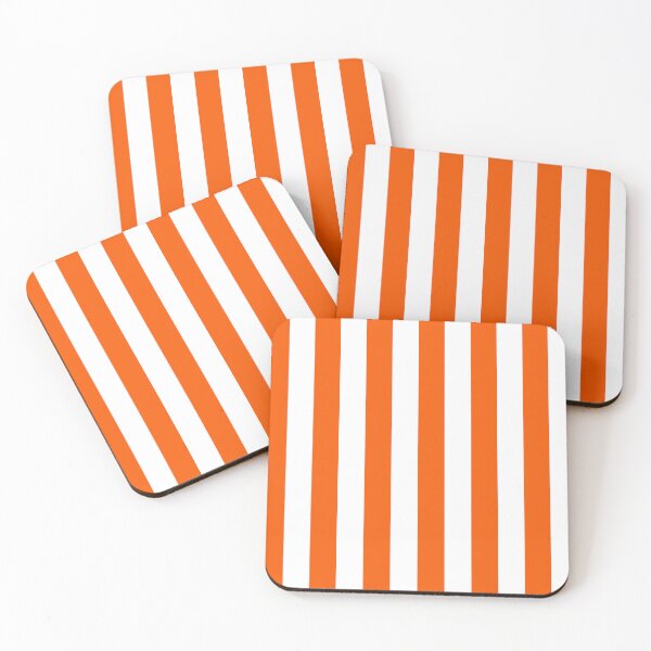 Item preview, Orange White Vertical Stripes Pattern designed and sold by PatternTitan.