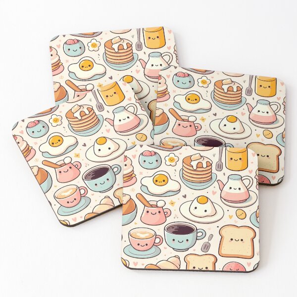 Item preview, Cheerful Breakfast Kawaii Characters designed and sold by JavisSRDesign.