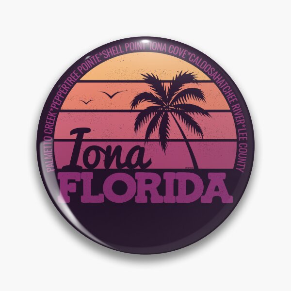 Item preview, Iona Beach Florida Sunset Retro Vintage Local Pride Logo designed and sold by CRHPOD20.