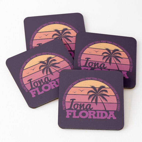Item preview, Iona Beach Florida Sunset Retro Vintage Local Pride Logo designed and sold by CRHPOD20.