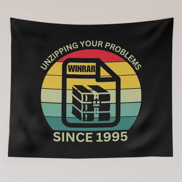 Item preview, Unzipping Your Problems Since 1995 – Fun WinRAR | Vintage Sunset  designed and sold by DesignDazzles.
