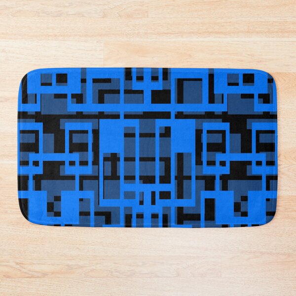 Item preview, Geometric Shapes Pattern Light-Blue Black Cut Out designed and sold by taiche.