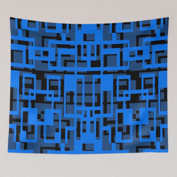 Item preview, Geometric Shapes Pattern Light-Blue Black Cut Out designed and sold by taiche.