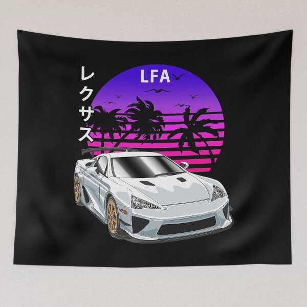 Item preview, White Supercar LFA Retro Sunset designed and sold by JDM Guyvit.