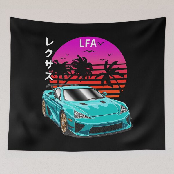 Item preview, Teal Supercar LFA Retro Sunset designed and sold by JDM Guyvit.