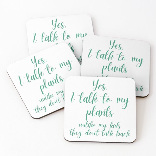 Item preview, Yes I Talk To My Plants Unlike My Kids They Don't Talk Back To Me. Gift for Plant Lovers. Botanical & Gardening Men and Women. Green Writing designed and sold by That Cheeky Tee.