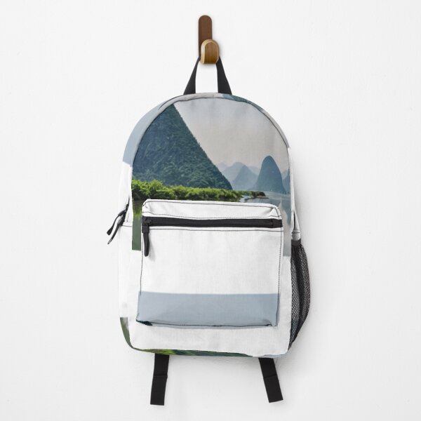 Item preview, Serene Valley Landscape: Li River with Majestic Mountains and Lush Vegetation designed and sold by rajasekhark.