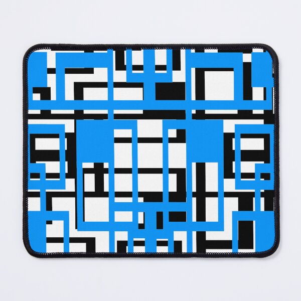 Item preview, Geometric Shapes Pattern Light-Blue Black White Background designed and sold by taiche.