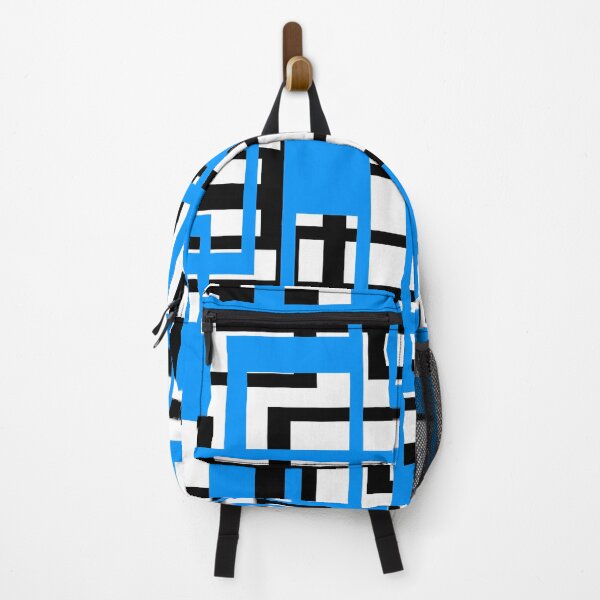 Item preview, Geometric Shapes Pattern Light-Blue Black White Background designed and sold by taiche.