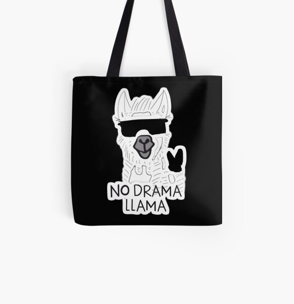 ¡Sin Drama Lama! Bolsa estampada de tela