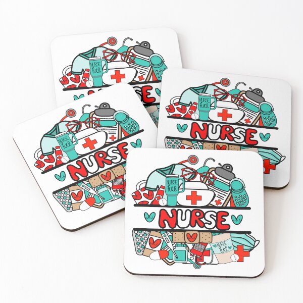 Item preview, Caring Nurse - Red, Blue and White designed and sold by MrsCreative1.