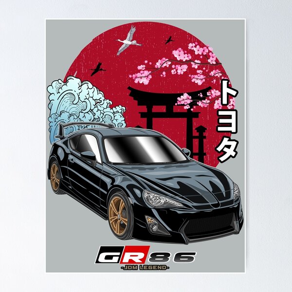 Item preview, JDM Black Toyota GR86 Nippon Sun  designed and sold by JDM Guyvit.