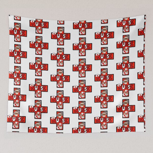 Item preview, Caring Nurse - Red, White and Brown / Cross designed and sold by MrsCreative1.