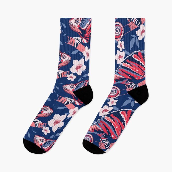 Item preview, Chameleon and flowers, Blue-red version designed and sold by Alex  Blud.