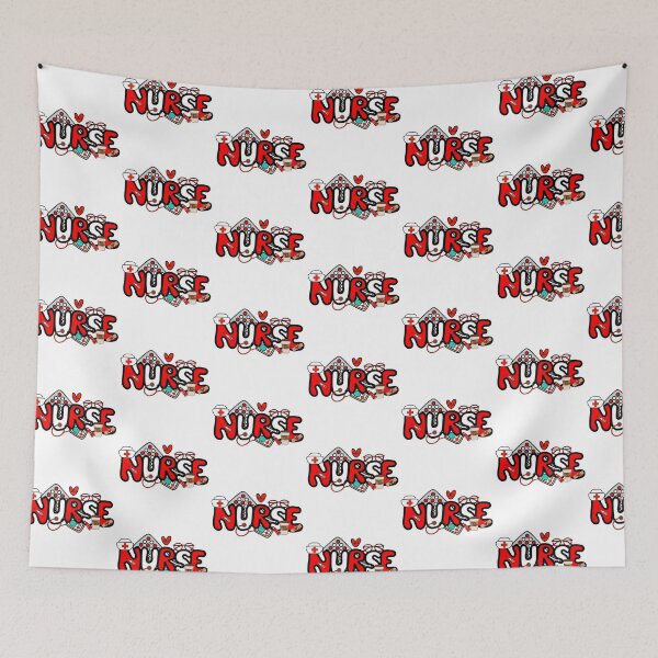 Item preview, Caring Nurse - Red, White and Brown / Hospital  designed and sold by MrsCreative1.