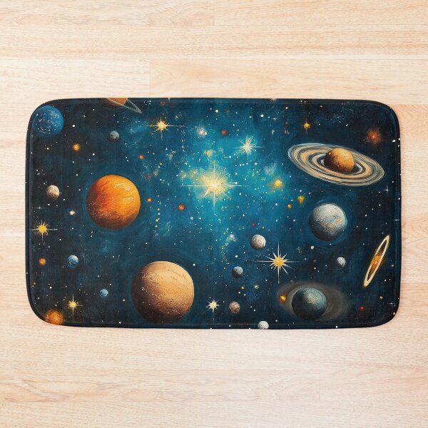 Item preview,  Vibrant Design depicts a celestial scene filled with planets, stars, and galaxies.  designed and sold by HEMRO.
