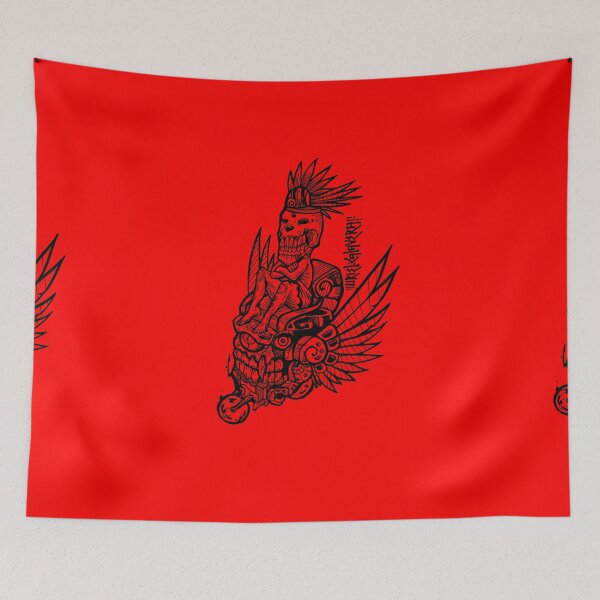 Item preview, skull pre-Hispanic motorcycle chariot alone designed and sold by UrielCalavera.