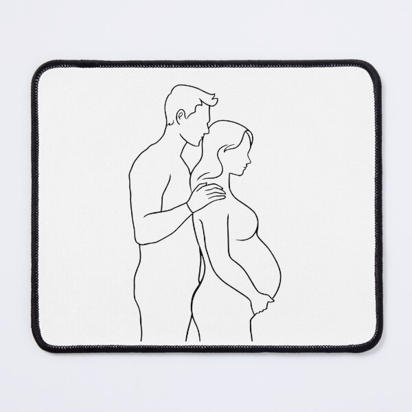 Item preview, Minimalist Man and Woman Love Illustration designed and sold by BestChooseArt.