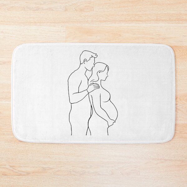 Item preview, Minimalist Man and Woman Love Illustration designed and sold by BestChooseArt.