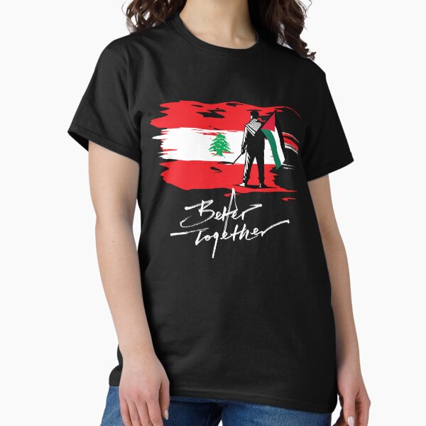 Item preview, Better together Lebanon Palestine designed and sold by ShirtWardrobe.