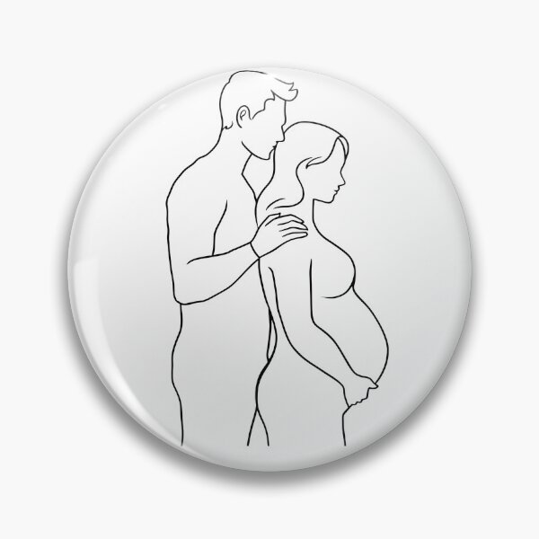 Item preview, Minimalist Man and Woman Love Illustration designed and sold by BestChooseArt.