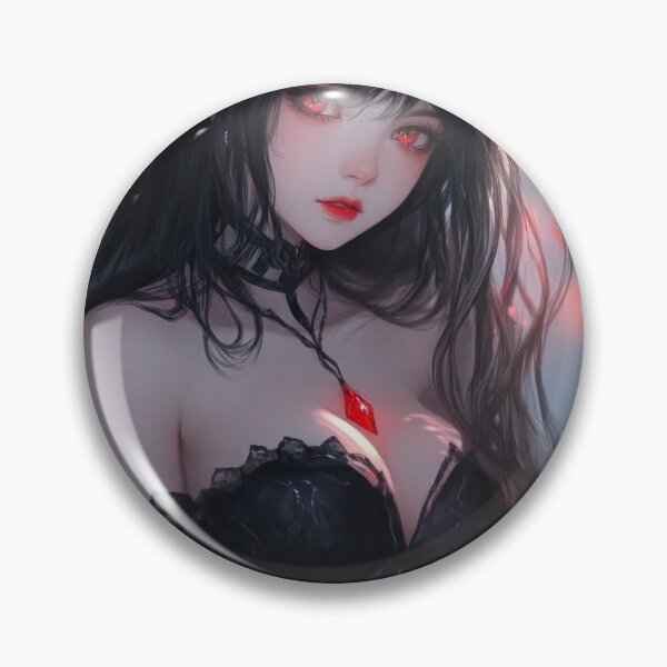 Item preview, A mysterious woman in elegant, dark attire sits among red petals, creating a haunting atmosphere in an artistic setting. designed and sold by Jerhus.