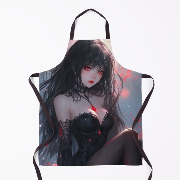 Item preview, A mysterious woman in elegant, dark attire sits among red petals, creating a haunting atmosphere in an artistic setting. designed and sold by Jerhus.