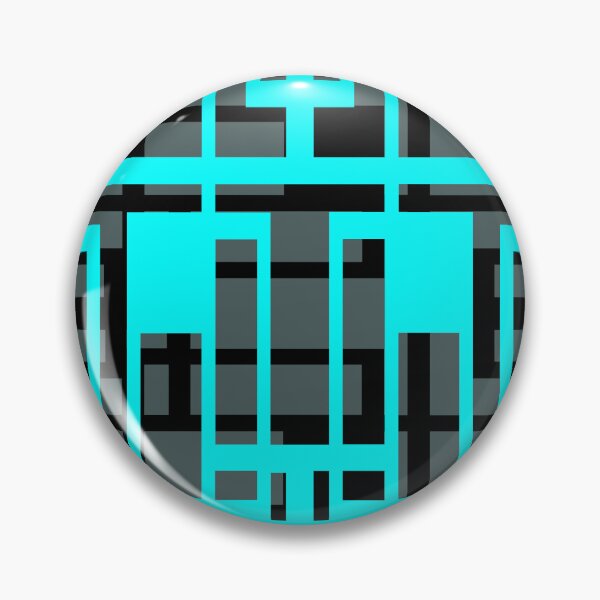 Item preview, Geometric Shapes Pattern Blue Aqua Black Cut Out designed and sold by taiche.