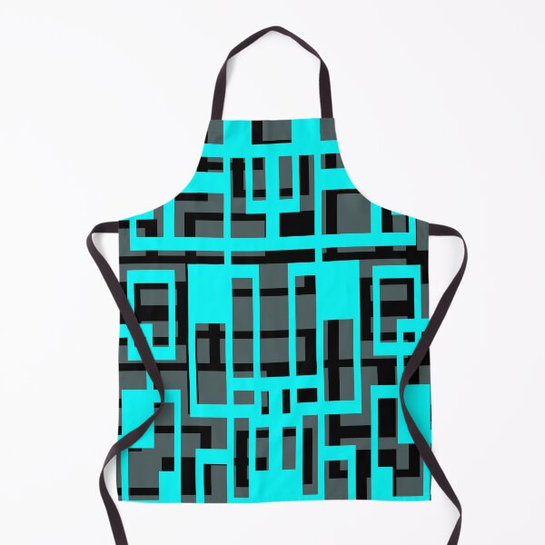 Item preview, Geometric Shapes Pattern Blue Aqua Black Cut Out designed and sold by taiche.