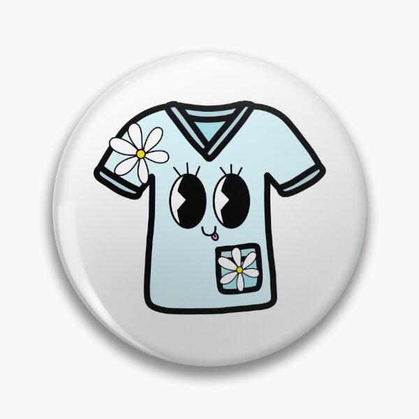 Artikelvorschau, Retro Krankenschwester blau und gelb / Krankenschwester Shirt / Daisy entworfen und verkauft von MrsCreative1.