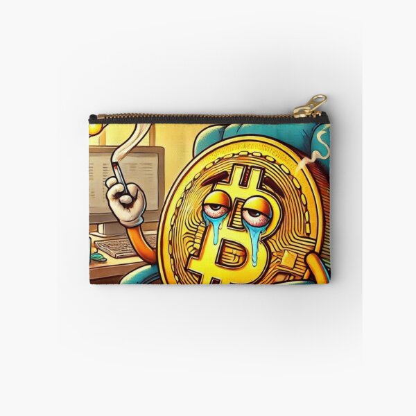 Item preview, Stressed Bitcoin Character - Funny Cryptocurrency designed and sold by mkzmerch.