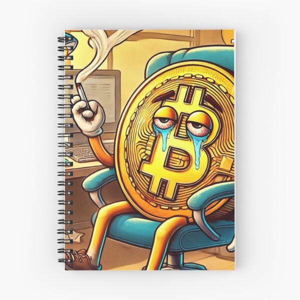 Item preview, Stressed Bitcoin Character - Funny Cryptocurrency designed and sold by mkzmerch.