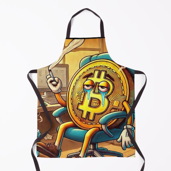 Item preview, Stressed Bitcoin Character - Funny Cryptocurrency designed and sold by mkzmerch.