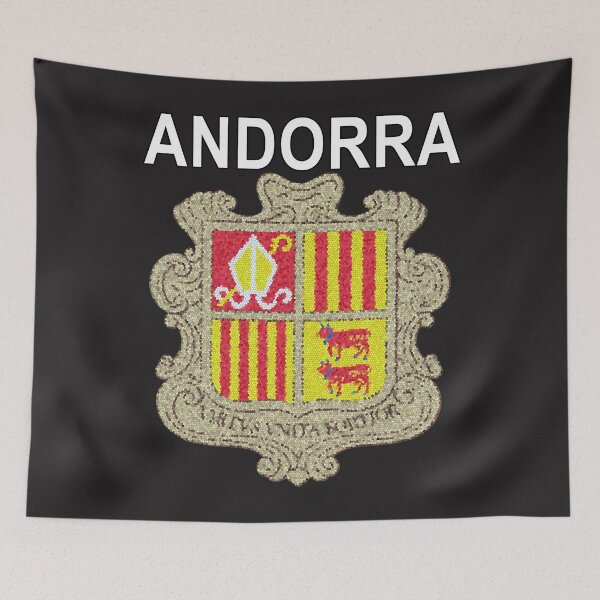 Item preview, Andorra Crest Stained Glass Effect Design designed and sold by merchhost.